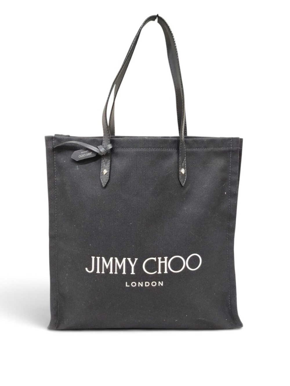 Jimmy Choo Black Canvas Tote Bag
